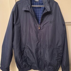 Chaps Navy Harrington Jacket XL Tall Vintage Style